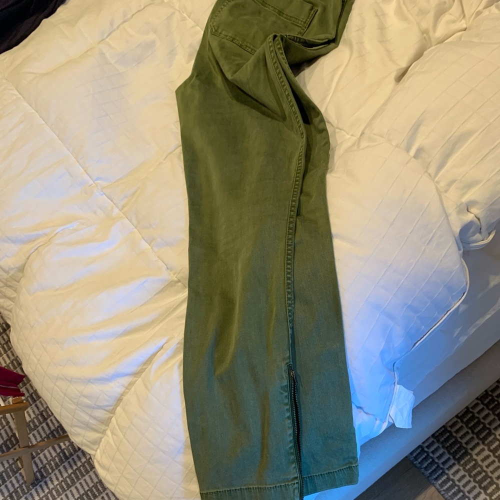 Jcrew green ankle pants